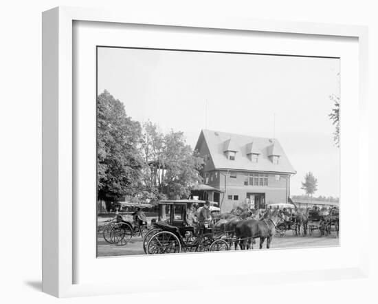 Club House at the Race Track, Saratoga Springs, N.Y.-null-Framed Photo