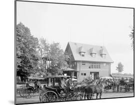 Club House at the Race Track, Saratoga Springs, N.Y.-null-Mounted Photo