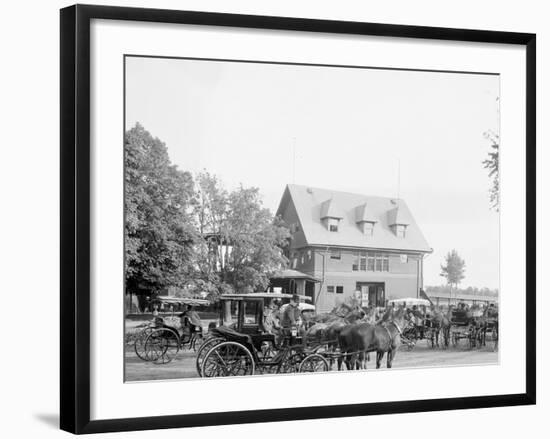 Club House at the Race Track, Saratoga Springs, N.Y.-null-Framed Photo