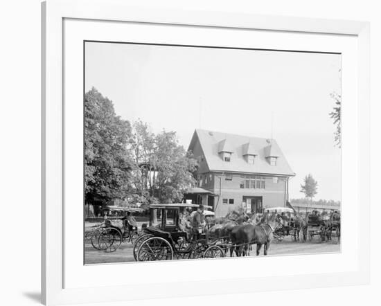 Club House at the Race Track, Saratoga Springs, N.Y.-null-Framed Photo