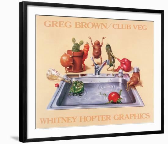 Club Veg-Greg Brown-Framed Art Print