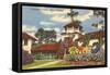 Clubhouse, Cypress Gardens, Florida-null-Framed Stretched Canvas