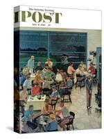 "Clubhouse on Rainy Day," Saturday Evening Post Cover, July 8, 1961-Ben Kimberly Prins-Stretched Canvas