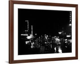 Clubs and Bars in 52nd Street in New York in 1949-null-Framed Photo