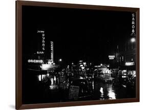 Clubs and Bars in 52nd Street in New York in 1949-null-Framed Photo