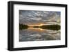 Clumber Park Lake sunset, Nottinghamshire, England, United Kingdom, Europe-John Potter-Framed Photographic Print