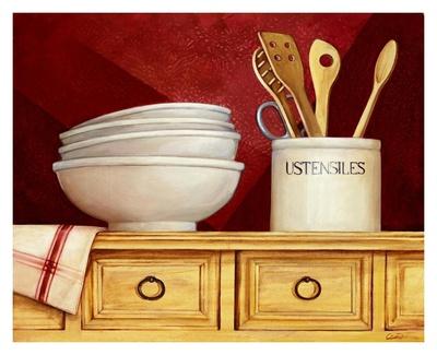 'Estante de la Cocina I' Prints - Clunia | AllPosters.com