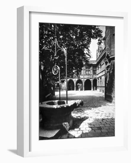 Cluny Abbey Hotel Seen from the Courtyard in Paris-Adolphe Brune-Framed Photographic Print