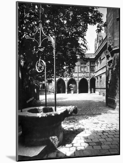 Cluny Abbey Hotel Seen from the Courtyard in Paris-Adolphe Brune-Mounted Photographic Print