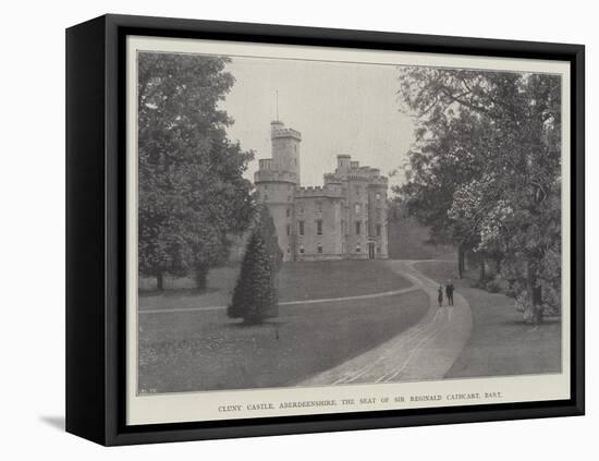 Cluny Castle, Aberdeenshire, the Seat of Sir Reginald Cathcart, Baronet-null-Framed Stretched Canvas