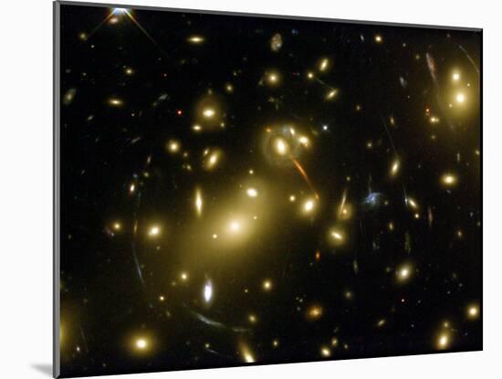 Cluster of Galaxies, Abell 2218, in Constellation Draco from Hubble Space Telescope-Andrew Fruchter-Mounted Photographic Print