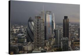 Cluster of High Rise Buildings in the City of London-Richard Bryant-Stretched Canvas