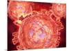 Cluster of Hiv Virus-null-Mounted Art Print