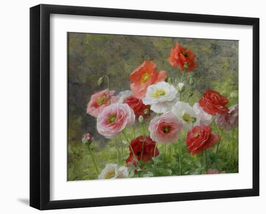 Cluster of Poppies, 1884-Louis Marie Lemaire-Framed Giclee Print