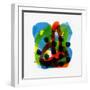 Clustering Blue III-null-Framed Art Print