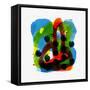 Clustering Blue III-null-Framed Stretched Canvas