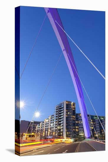 Clyde Arc (Squinty Bridge), Finnieston, River Clyde, Glasgow, Scotland, United Kingdom, Europe-John Guidi-Stretched Canvas