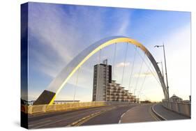 Clyde Arc (Squinty Bridge), Finnieston, River Clyde, Glasgow, Scotland, United Kingdom, Europe-John Guidi-Stretched Canvas