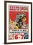 "Clyde Beatty Circus; Truly Big Railroad Circus", 1935-null-Framed Giclee Print