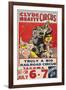 "Clyde Beatty Circus; Truly Big Railroad Circus", 1935-null-Framed Giclee Print