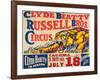 "Clyde Beatty, Russell Bros. Circus", 1935-null-Framed Giclee Print