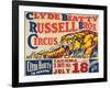 "Clyde Beatty, Russell Bros. Circus", 1935-null-Framed Giclee Print