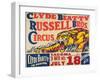 "Clyde Beatty, Russell Bros. Circus", 1935-null-Framed Giclee Print