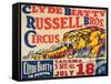 "Clyde Beatty, Russell Bros. Circus", 1935-null-Framed Stretched Canvas