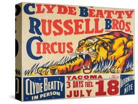 "Clyde Beatty, Russell Bros. Circus", 1935-null-Stretched Canvas