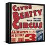"Clyde Beatty Trained Wild Animal Circus", 1935-null-Framed Stretched Canvas