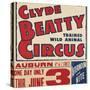"Clyde Beatty Trained Wild Animal Circus", 1935-null-Stretched Canvas