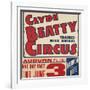 "Clyde Beatty Trained Wild Animal Circus", 1935-null-Framed Giclee Print