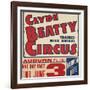 "Clyde Beatty Trained Wild Animal Circus", 1935-null-Framed Giclee Print