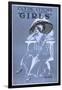 Clyde Fitch's Greatest Comedy, "Girls" Theatre Poster No.2-Lantern Press-Framed Art Print