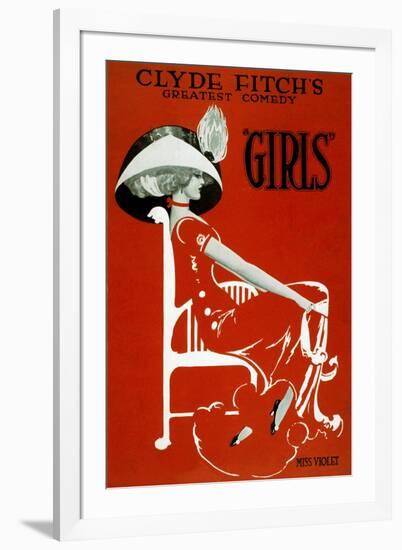 Clyde Fitch's Greatest Comedy, "Girls"-null-Framed Giclee Print