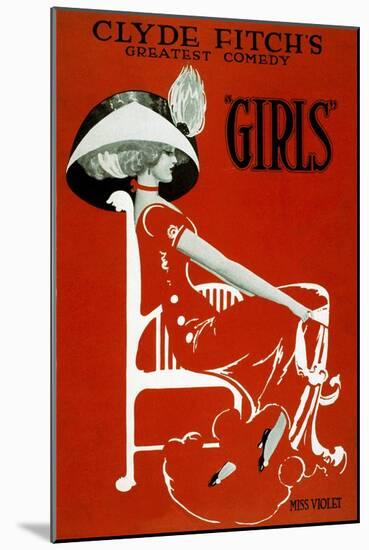 Clyde Fitch's Greatest Comedy, "Girls"-null-Mounted Giclee Print