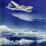 "Flight Above Clouds," Saturday Evening Post Cover, August 17, 1940-Clyde H. Sunderland-Stretched Canvas