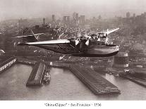 Pan American Clipper over Waikiki, Hawaii, 1935-Clyde Sunderland-Art Print
