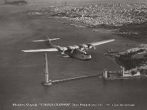 Sikorsky S-42 through the Golden Gate under Construction, San Francisco, 1935-Clyde Sunderland-Art Print
