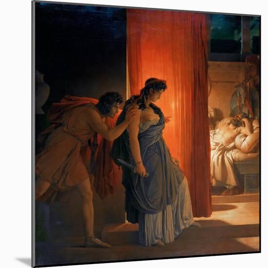 Clytemnestra Hesitates before Killing the Sleeping Agamemnon-Pierre Narcisse Guérin-Mounted Giclee Print