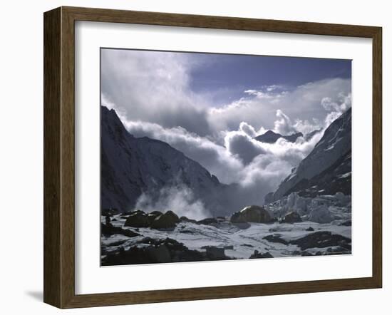 Cmap One on the Southside of Everest, Nepal-Michael Brown-Framed Photographic Print