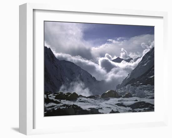 Cmap One on the Southside of Everest, Nepal-Michael Brown-Framed Photographic Print