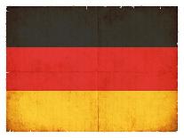 Grunge Flag Of Duesseldorf (North Rhine-Westphalia, Germany)-cmfotoworks-Art Print