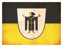 Grunge Flag of Munich (Bavaria, Germany)-cmfotoworks-Art Print