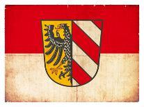 Grunge Flag of Regensburg (Bavaria, Germany)-cmfotoworks-Art Print