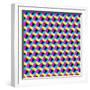 CMYK Circles. Abstract Colorful Dotted Wallpaper Background-Don Pablo-Framed Art Print