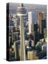 Cn Tower and Skyline of Toronto, Ontario, Canada-Sylvain Grandadam-Stretched Canvas