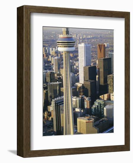 Cn Tower and Skyline of Toronto, Ontario, Canada-Sylvain Grandadam-Framed Photographic Print