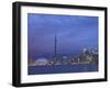 CN Tower and Toronto Skyline at Dusk, Toronto, Ontario, Canada-Michele Falzone-Framed Photographic Print