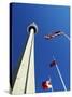 Cn Tower at 533 M or 1,815 Ft High, Canada's Wonder of the World, in Downtown Toronto-Mark Hannaford-Stretched Canvas